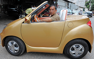 柬埔寨教師研制“心靈感應(yīng)”汽車（圖）