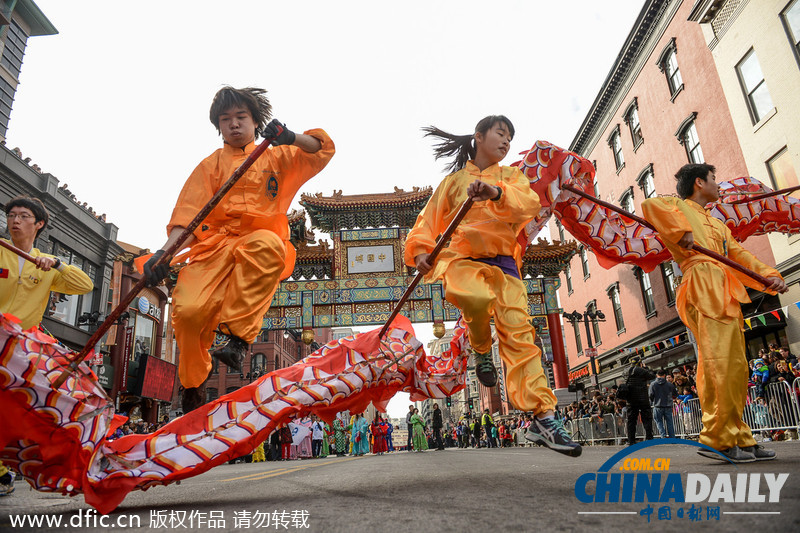 從倫敦到華盛頓 老外與僑胞唐人街共慶中國(guó)春節(jié)