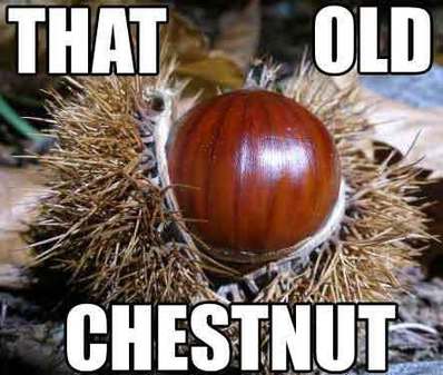 Old chestnut 栗子老了？