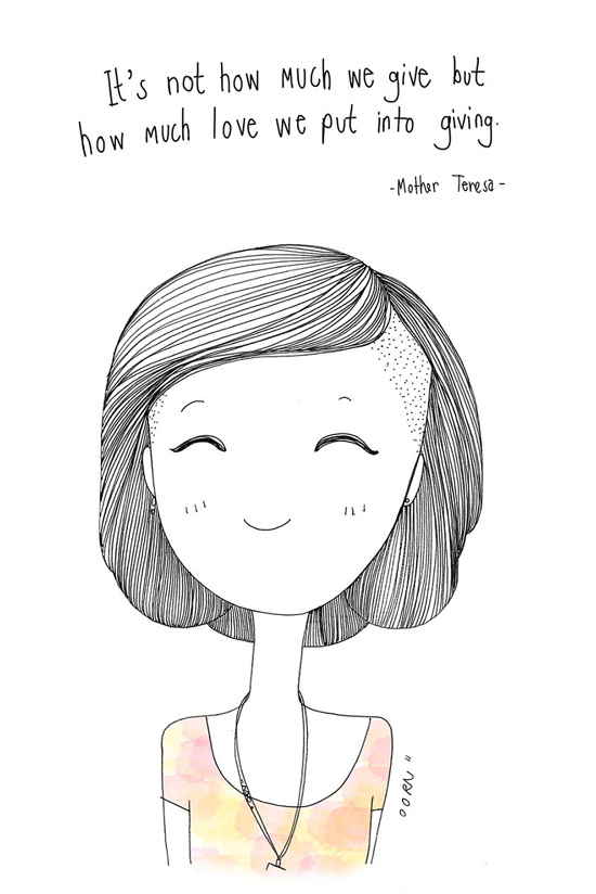 短發(fā)也可以很美：女孩捐掉長發(fā)后畫的勵(lì)志明信片