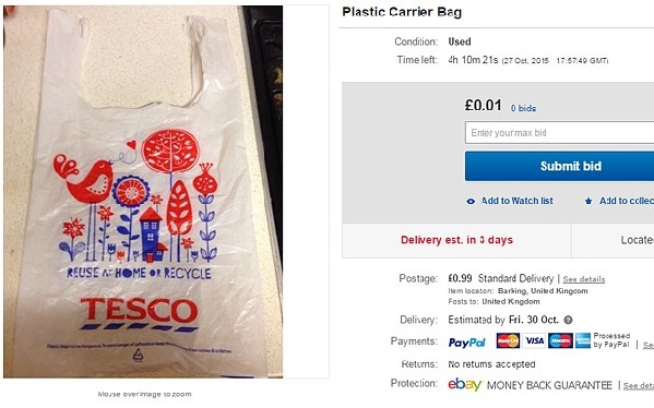 英新規(guī)引發(fā)“血案”，eBay驚現(xiàn)1000英鎊塑料袋