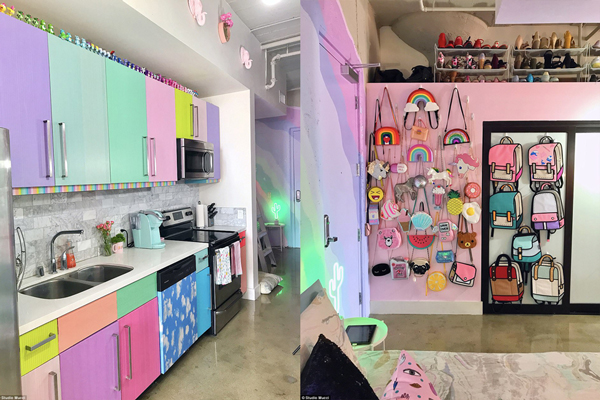 少女心炸裂！好想擁有這間夢幻的“彩虹屋”（組圖）