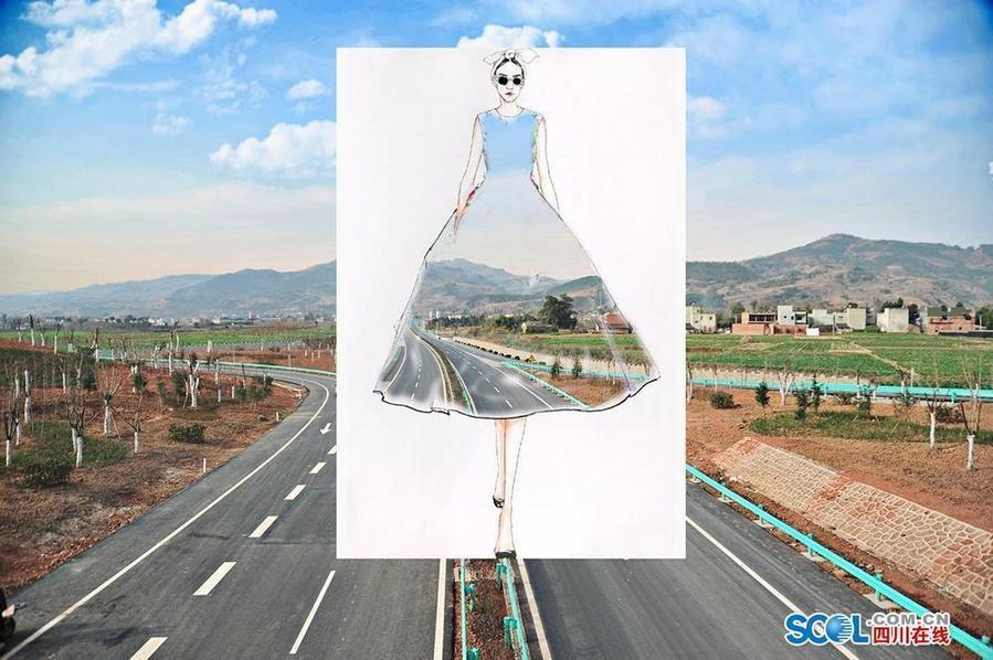 把高速公路做成衣服穿上身 美不美？（組圖）