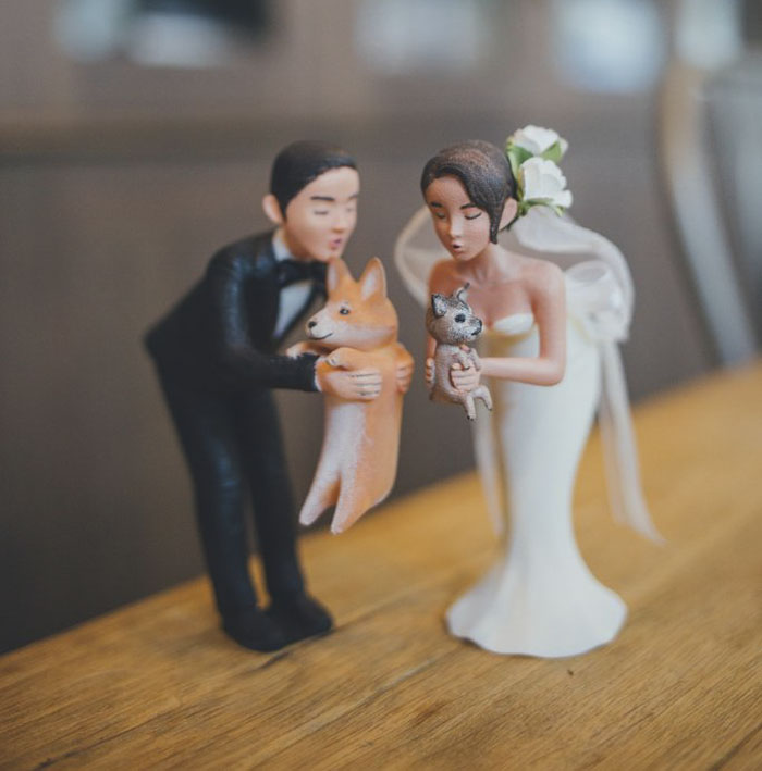 狗年到！看愛(ài)狗夫婦的狗狗主題婚禮蛋糕（組圖）