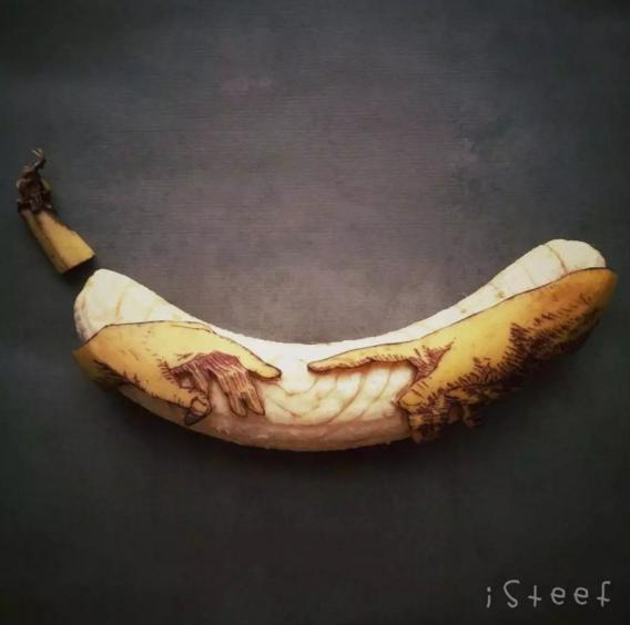 水果變身藝術(shù)品，香蕉還可以這么玩兒